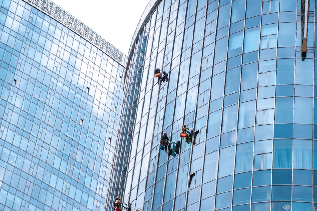 High-rise building and window cleaning